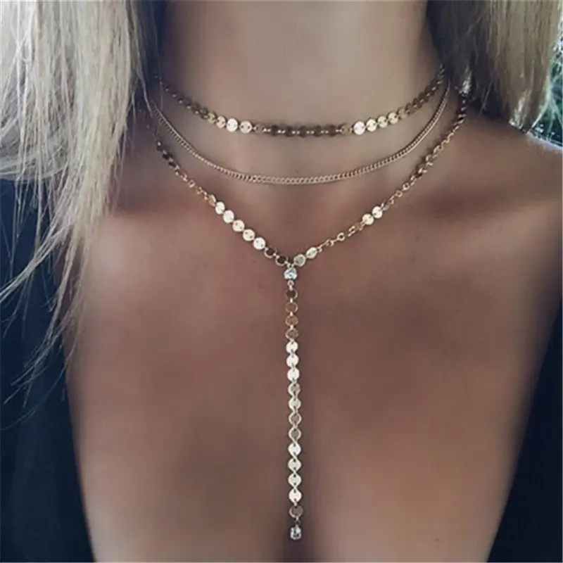 Fashion new design hand chain necklace round multi - layer lock chain chain DIY jewelry
Fashion new design hand chain necklace round multi - layer lock chain chain DIY jewelry