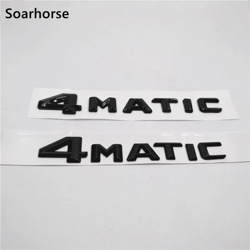 

Soarhorse Black ABS 4Matic Letters Emblem For Mercedes Benz AMG 4 Matic 3D Car Rear Trunk Badge Sticker