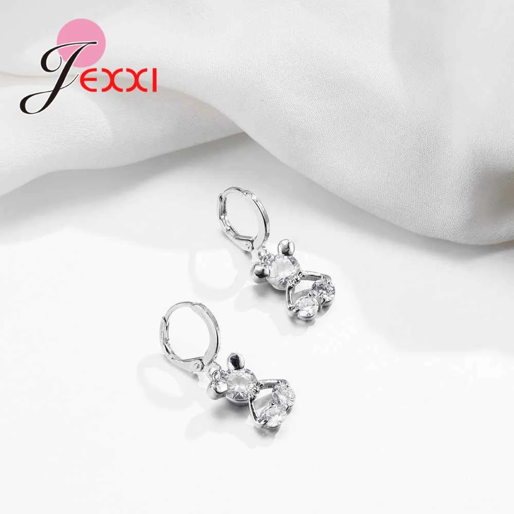 Fast Shipping Valentines Gift Wedding Quality Rhinestones Bear Pendant Necklace Earrings 925 Sterling Silver Jewelry Sets
Fast Shipping Valentines Gift Wedding Quality Rhinestones Bear Pendant Necklace Earrings 925 Sterling Silver Jewelry Sets
