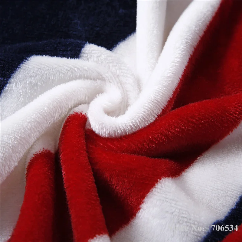 Многофункциональное одеяло с английским флагом/американским флагом мягкое