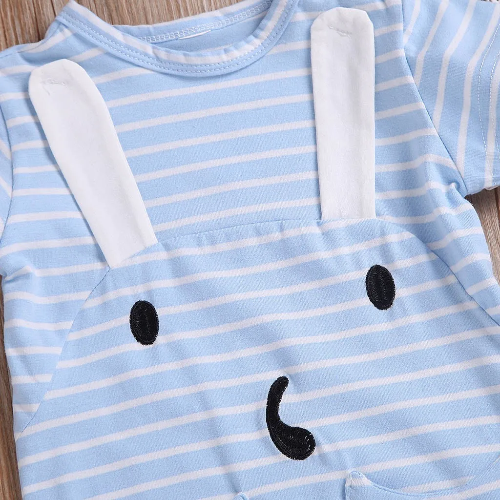 Children Kids Baby Short Sleeves Cartoon Stripe Rabbit Pocket Romper Jumpsuit Romper baby boys girls jumpsuit new born
Children Kids Baby Short Sleeves Cartoon Stripe Rabbit Pocket Romper Jumpsuit Romper baby boys girls jumpsuit new born