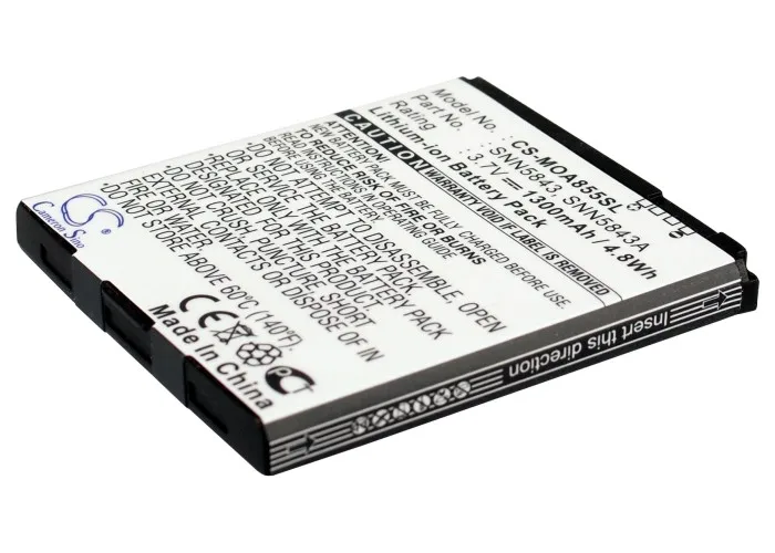 Cameron Sino 1300mAh Battery for Motorola A954,CLIQ,DEXT,ME501,XT603,BP6X SNN5843 SNN5843A,VENUS
Cameron Sino 1300mAh Battery for Motorola A954,CLIQ,DEXT,ME501,XT603,BP6X SNN5843 SNN5843A,VENUS