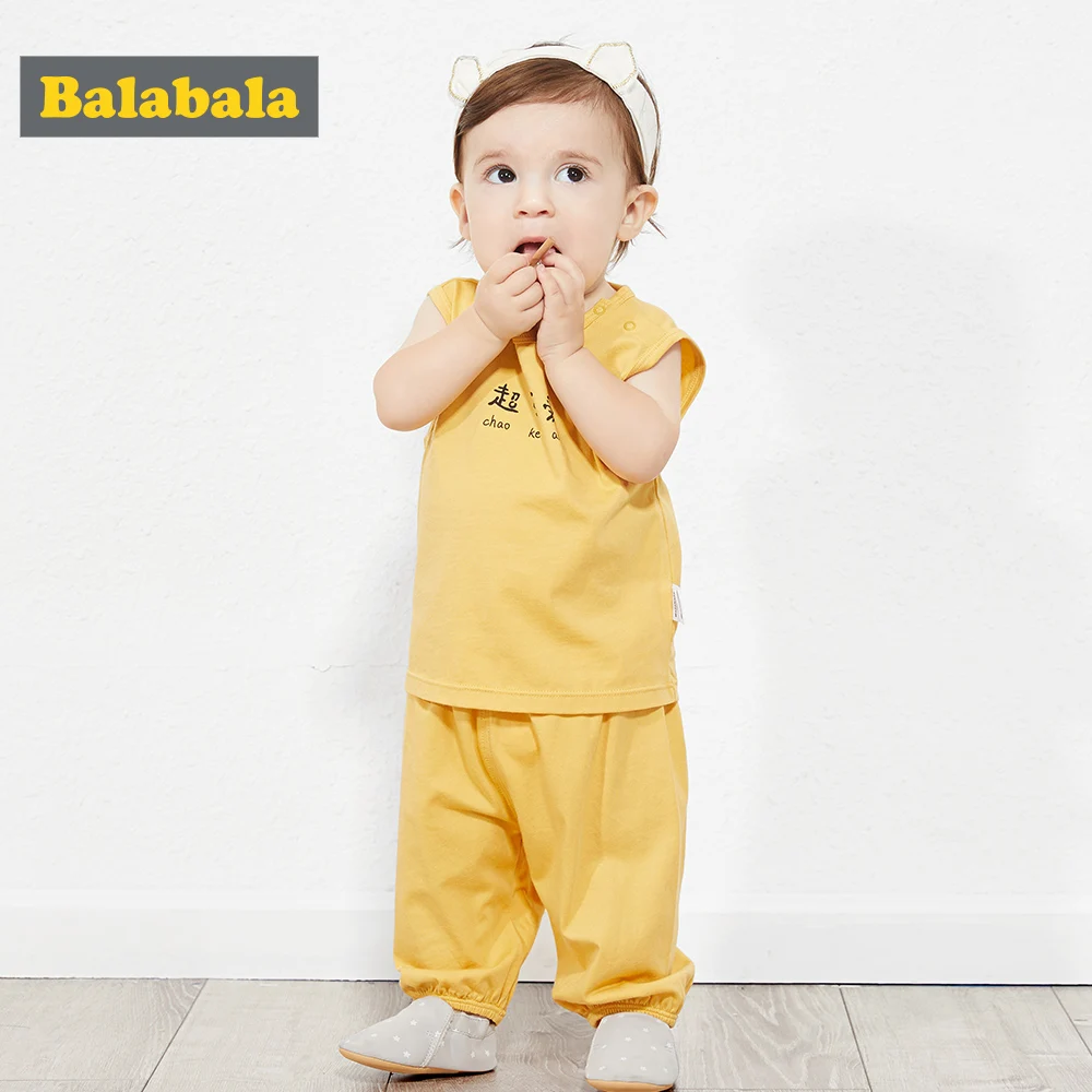 BalabalaKids/комплекты одежды для девочек Новая летняя одежда маленьких костюм из