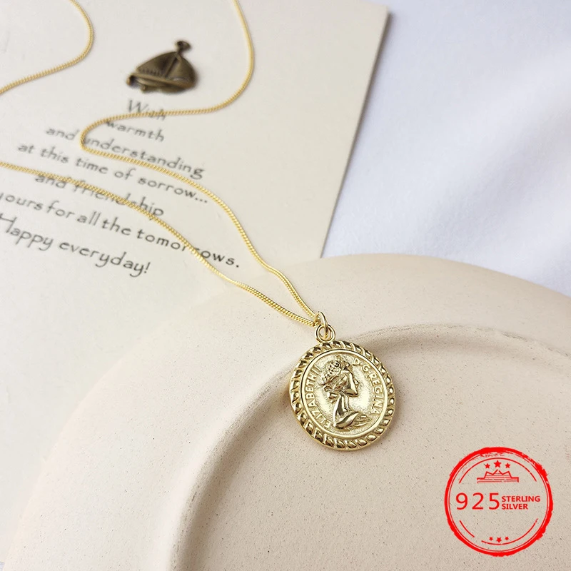 S925 sterling silver European and American retro coin necklace female pendant ins cold wind coin jewelry
S925 sterling silver European and American retro coin necklace female pendant ins cold wind coin jewelry