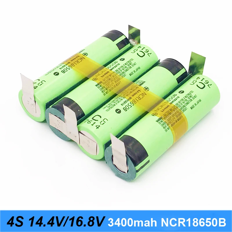 Battery 18650 3400mAh for 14.4v 16.8v screwdriver battery weld soldering strip 4S 4S2P 16.8v battery pack (customize) nov5
Battery 18650 3400mAh for 14.4v 16.8v screwdriver battery weld soldering strip 4S 4S2P 16.8v battery pack (customize) nov5