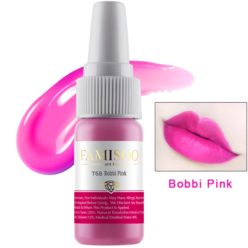Фото FAMISOO T68 Bobbi розовый оригинальный Перманентный макияж губ Чистый - купить