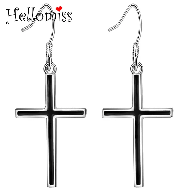 Black Cross Earrings for Women Silver 925 Drop Earring Religious Style Piercing Ear Cuff Fashion Brand Jewelry Pendientes Mujer
Black Cross Earrings for Women Silver 925 Drop Earring Religious Style Piercing Ear Cuff Fashion Brand Jewelry Pendientes Mujer