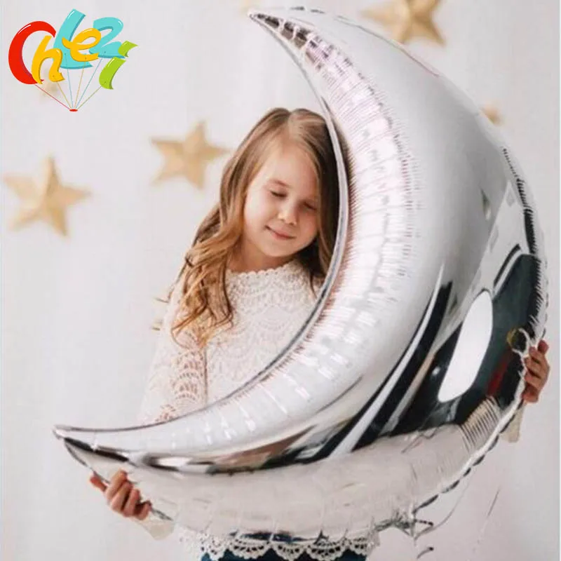 1PCS 36Inch Large Size Moon Helium Balloon Gold Silver Birthday Party Decor Supplies Wedding Celebration Aluminum Foil Globos
1PCS 36Inch Large Size Moon Helium Balloon Gold Silver Birthday Party Decor Supplies Wedding Celebration Aluminum Foil Globos