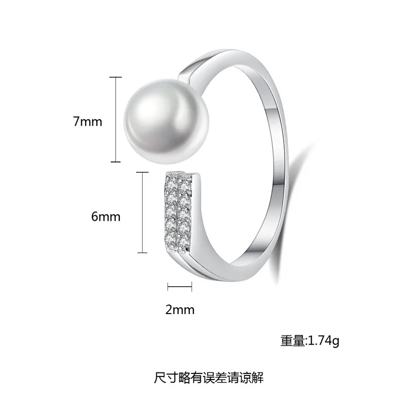 Natural Pearl Rings Adjustable For Women 925 Sterling Silver Zircon & Clear CZ Ring Girl Jewelry Gift
Natural Pearl Rings Adjustable For Women 925 Sterling Silver Zircon & Clear CZ Ring Girl Jewelry Gift