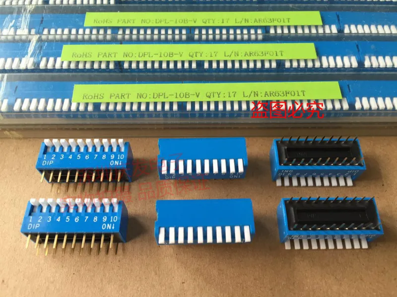 Original new 100% DIP DPL-10B-V dial switch 10 bit side dial 10P foot distance 2.54mm blue
Original new 100% DIP DPL-10B-V dial switch 10 bit side dial 10P foot distance 2.54mm blue