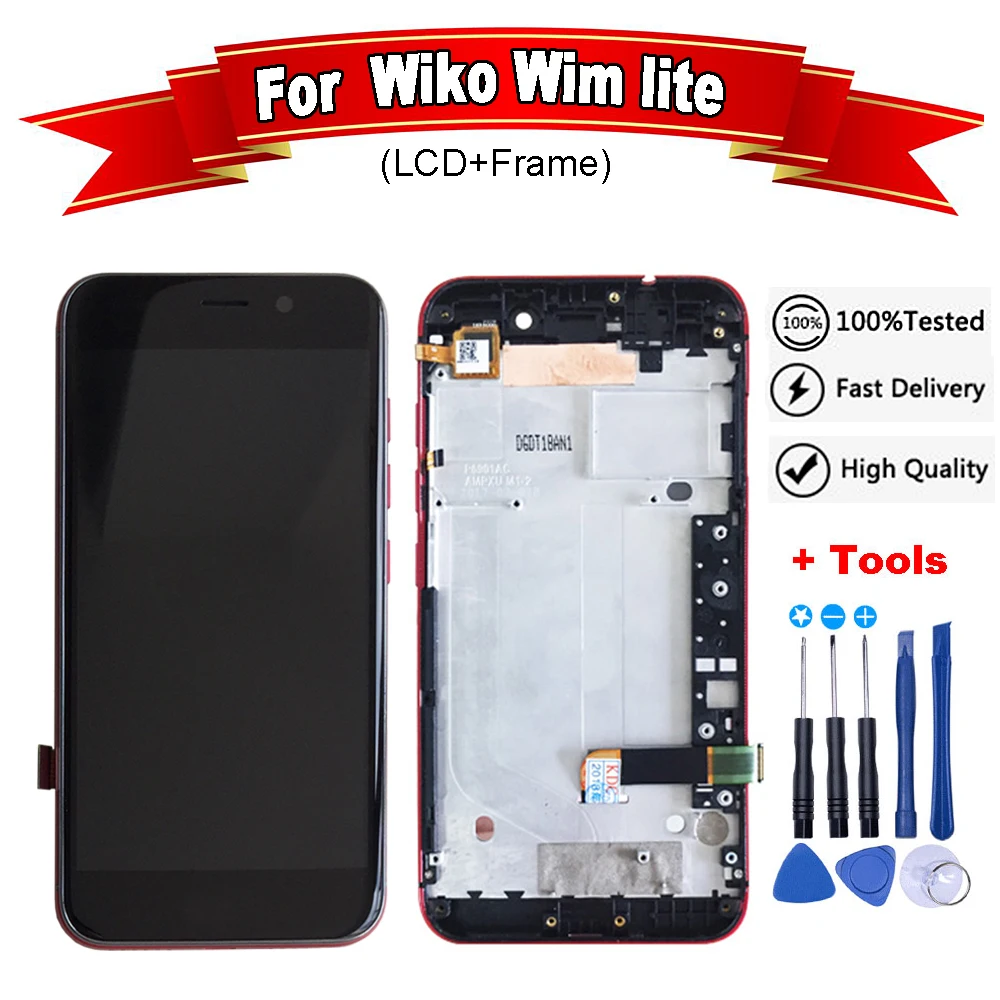 Для Wiko Wim Lite ЖК дисплей + сенсорный экран дигитайзер стеклянная панель в сборе с