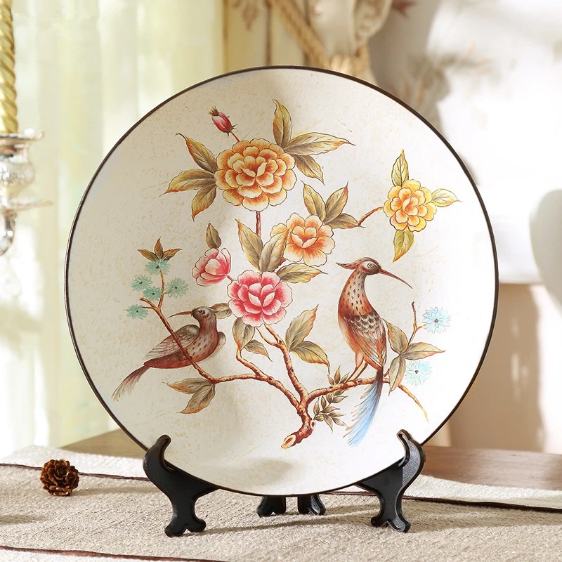 Home Furnishing creative decoration plate European living ornaments disc ceramic crafts peony Decoration Crafts
Home Furnishing creative decoration plate European living ornaments disc ceramic crafts peony Decoration Crafts