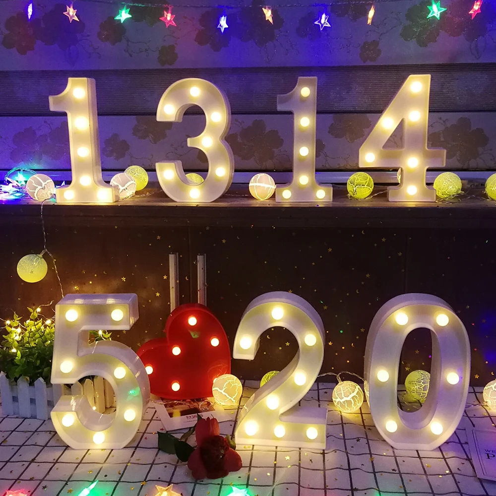 3D LED Arabic Numerals Night Lights AA Battery Powered 0-9 LED luminaria lamp For Birthday Wedding Anniversary Decoration
3D LED Arabic Numerals Night Lights AA Battery Powered 0-9 LED luminaria lamp For Birthday Wedding Anniversary Decoration