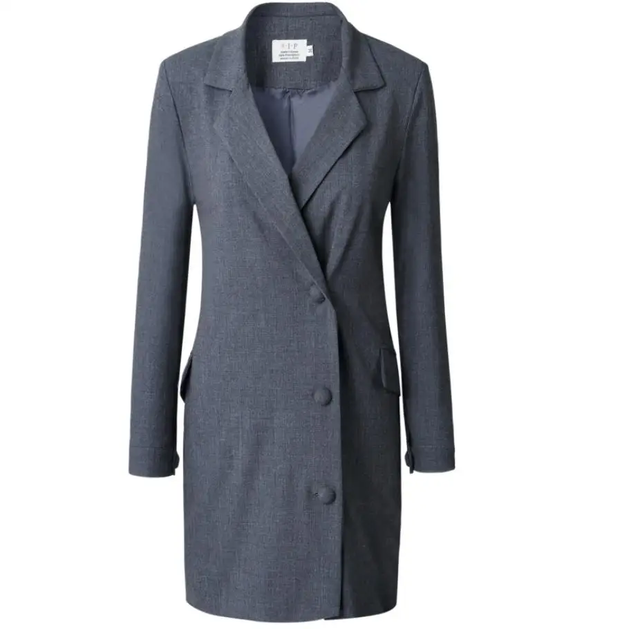2022 Spring new ladies temperament OL commuter notched collar slim single breasted pencil dress
2022 Spring new ladies temperament OL commuter notched collar slim single breasted pencil dress