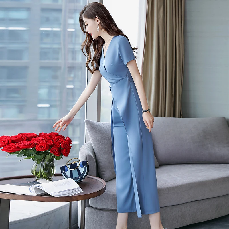New summer 2019 lady fashion jumpsuit simple style solid jumpsuits sexy side split wide leg pants jumpsuits
New summer 2019 lady fashion jumpsuit simple style solid jumpsuits sexy side split wide leg pants jumpsuits