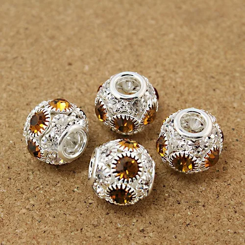 50pcs/lot 15mm Round Shape Dk Brown Rhinestone Hollw Ball Spacer DIY Beads Fit European Bracelet
50pcs/lot 15mm Round Shape Dk Brown Rhinestone Hollw Ball Spacer DIY Beads Fit European Bracelet