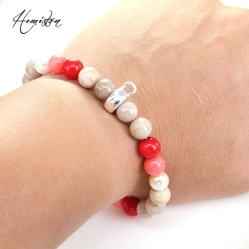 Thomas 8mm Red Pink Coral Colorful Material Mix Featuring Bead Charm Women Bracelet, Glam Jewelry Soul Gift for Women TS 266
Thomas 8mm Red Pink Coral Colorful Material Mix Featuring Bead Charm Women Bracelet, Glam Jewelry Soul Gift for Women TS 266