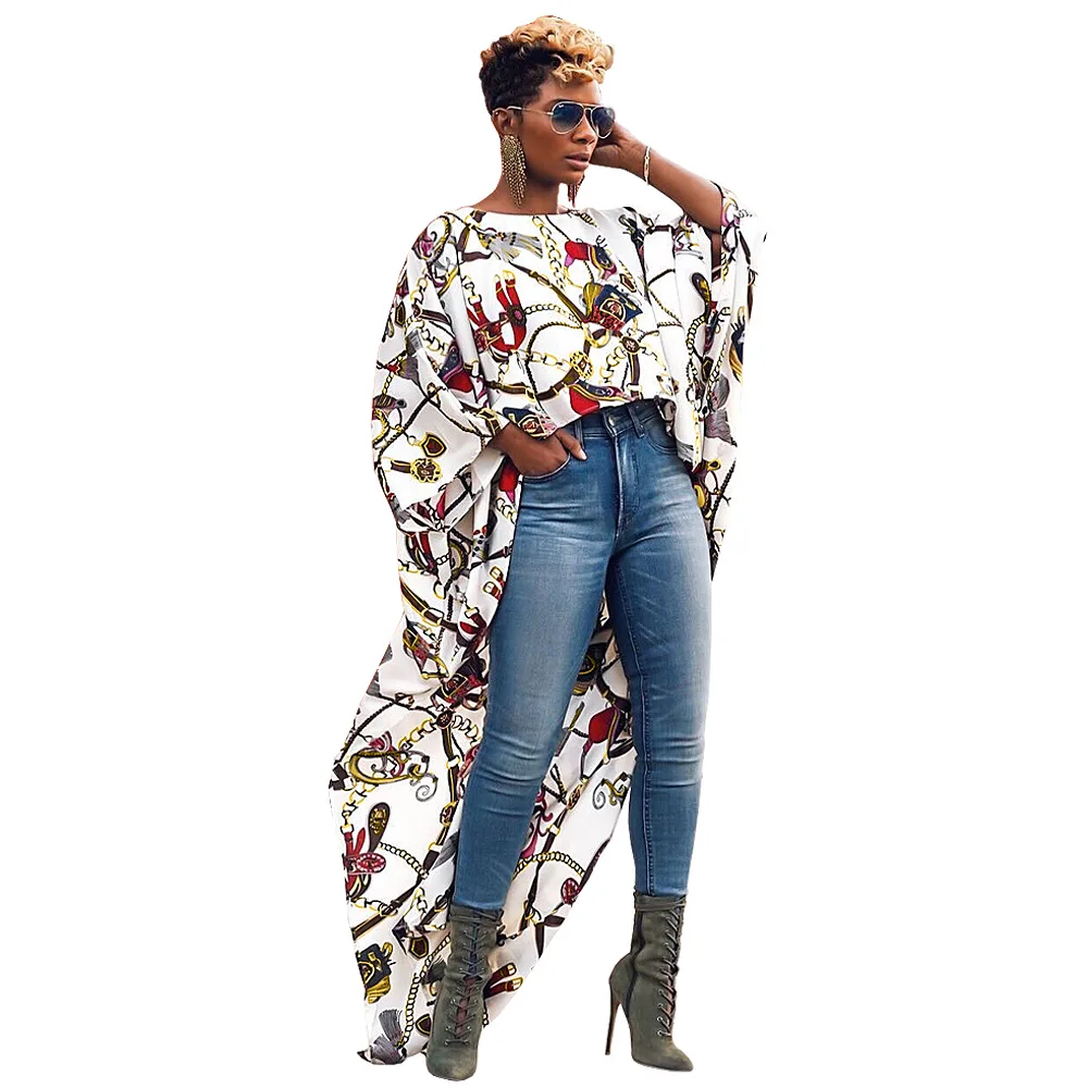 Irregular blouse gold chain print hollow short short chiffon dress top fashion wild casual shirt temperament summer African wome
Irregular blouse gold chain print hollow short short chiffon dress top fashion wild casual shirt temperament summer African wome