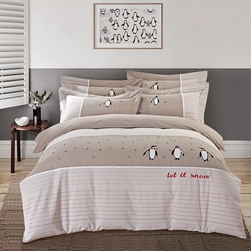 Queen King Pure Cotton lovely Bedding sets Soft Bedclothes Embroidery Deer Penguin Bed sheet set Duvet cover Pillowcases 4Pcs
Queen King Pure Cotton lovely Bedding sets Soft Bedclothes Embroidery Deer Penguin Bed sheet set Duvet cover Pillowcases 4Pcs