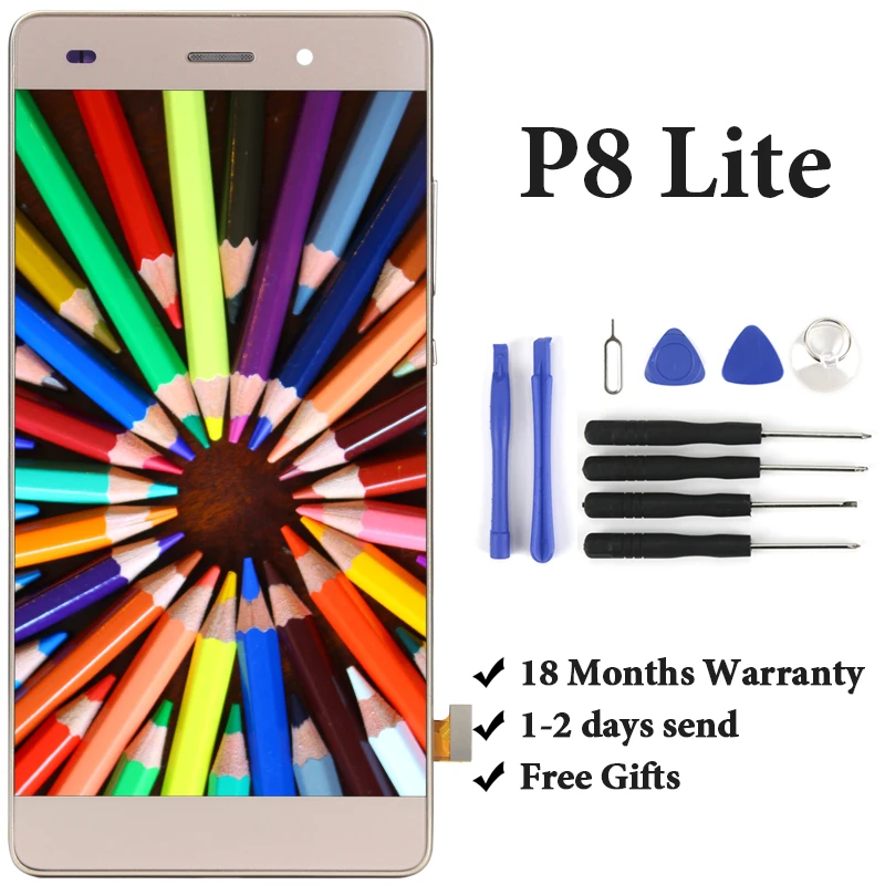 For P8 LITE ALE-L04 LCD Black White Gold 5 inch Touch Screen Digitizer Phone Replacement Panel For P8 LITE LCD Display
For P8 LITE ALE-L04 LCD Black White Gold 5 inch Touch Screen Digitizer Phone Replacement Panel For P8 LITE LCD Display