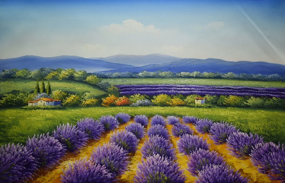 Hand Painted Flower Oil Canvas Painting Beautiful Oil Painting Flower Lavender Field Scenery Wall Art Picture for Home Decor
Hand Painted Flower Oil Canvas Painting Beautiful Oil Painting Flower Lavender Field Scenery Wall Art Picture for Home Decor