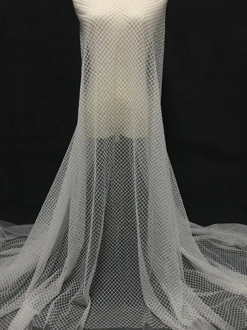 Off white Squares lace fabric tulle wedding lace fabric 51 inches guipure lace for beautiful dress
Off white Squares lace fabric tulle wedding lace fabric 51 inches guipure lace for beautiful dress