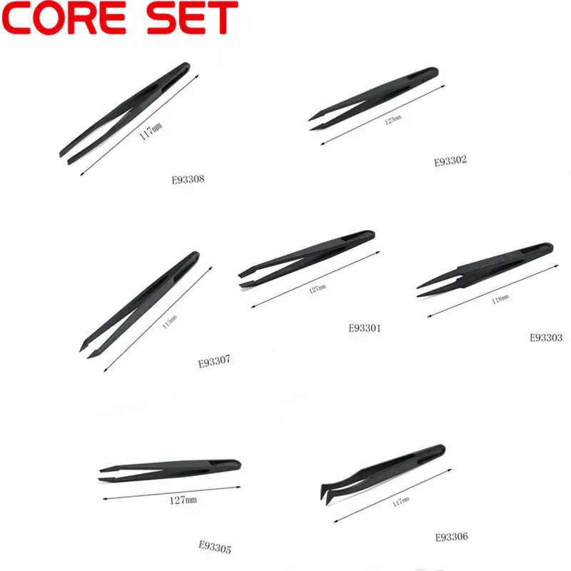5PCS Anti-Static Plastic Tweezers Maintenance Tools Anti-Magnetic Tool Assortment Assorted Kit Set Plastic SMD E93301/2/3/5/6/7
5PCS Anti-Static Plastic Tweezers Maintenance Tools Anti-Magnetic Tool Assortment Assorted Kit Set Plastic SMD E93301/2/3/5/6/7