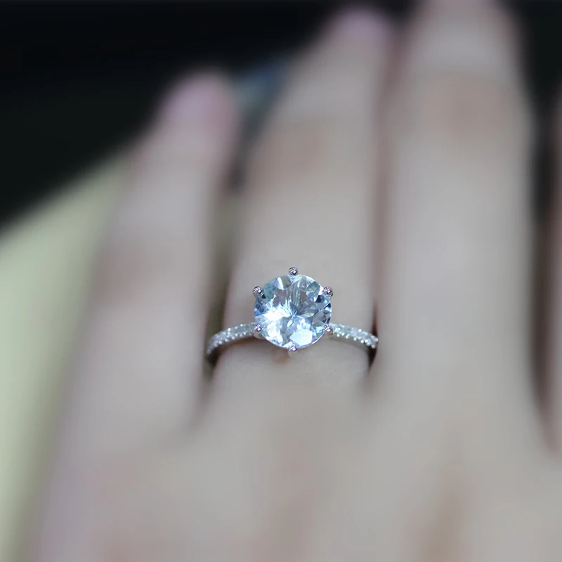 DUPUY Genuine Aquamarine Wedding Ring Natural Diamond 14K White Gold Engagement Ring Elegant Female High Jewelry Gift D180225
DUPUY Genuine Aquamarine Wedding Ring Natural Diamond 14K White Gold Engagement Ring Elegant Female High Jewelry Gift D180225