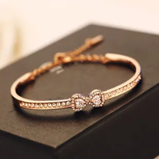 2018 High quality heart Gold-color Charm Rhinestone Bracelets Bangles for women B00010
2018 High quality heart Gold-color Charm Rhinestone Bracelets Bangles for women B00010