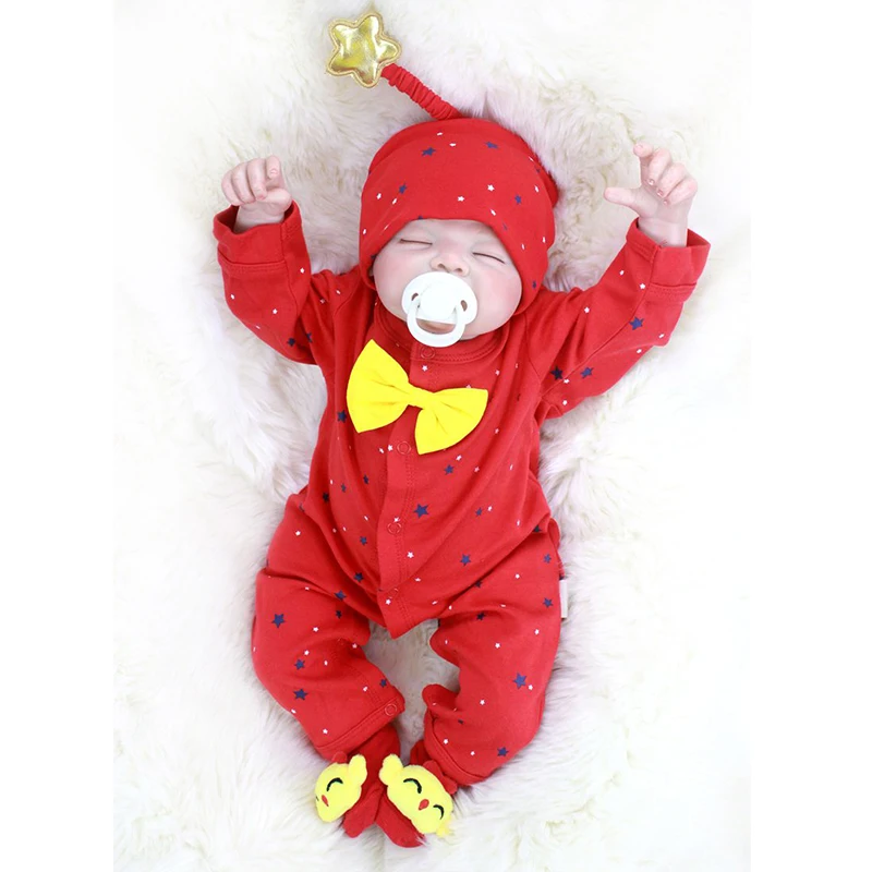 Adolly 20-22inch 50-55cm Bebe Reborn Doll Soft Silicone Boy Girl Toy Reborn Baby Doll Gift for Child Red Hat Red Jumpsuit
Adolly 20-22inch 50-55cm Bebe Reborn Doll Soft Silicone Boy Girl Toy Reborn Baby Doll Gift for Child Red Hat Red Jumpsuit