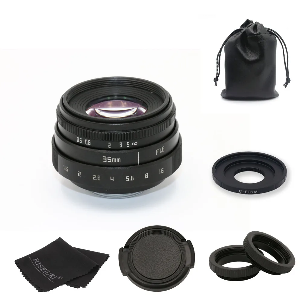 FUJIAN 35mm f1.6 C mount camera CCTV Lens II +C mount adapter ring+Macro For Canon EOS M EF-M Mirrorless
FUJIAN 35mm f1.6 C mount camera CCTV Lens II +C mount adapter ring+Macro For Canon EOS M EF-M Mirrorless