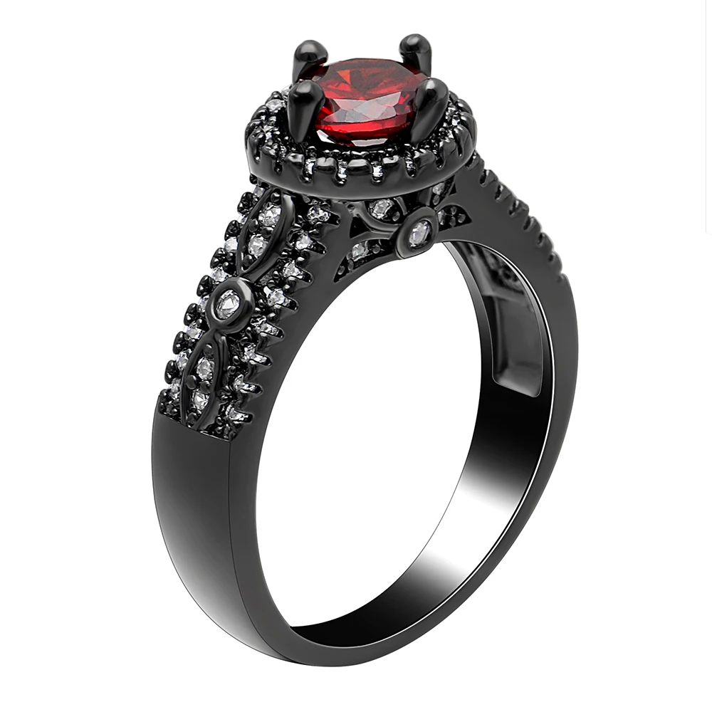 2023 New Red Stone Round Vintage Rings Jewelry Size 6/7/8/9 Black Gold Filled Wedding Engagement Rings For Women Classic Jewelry
2023 New Red Stone Round Vintage Rings Jewelry Size 6/7/8/9 Black Gold Filled Wedding Engagement Rings For Women Classic Jewelry