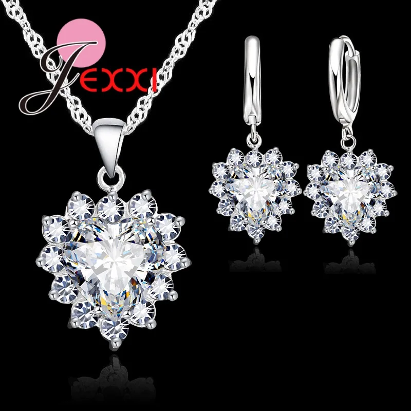 Princess Engagment Bridal Jewelry Sets 925 Sterling Silver A+++ Cubic Zirconia Pendant Necklace Earrings Woman Accessioes Gifts
Princess Engagment Bridal Jewelry Sets 925 Sterling Silver A+++ Cubic Zirconia Pendant Necklace Earrings Woman Accessioes Gifts