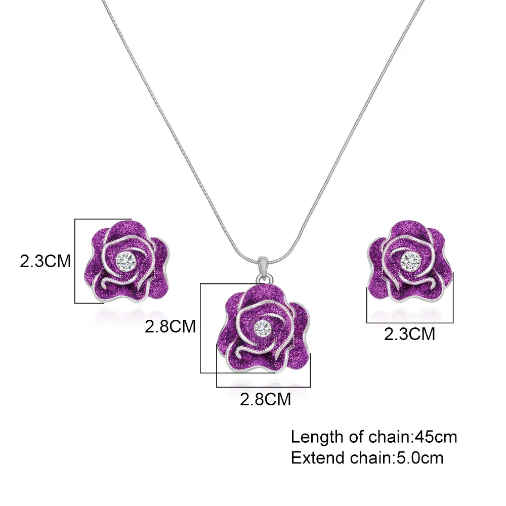 Viennois Fashion Jewelry Set for Women Purple Color Rhinestone Flower Pendent Necklace and Earrings Jewelry Set For Women
Viennois Fashion Jewelry Set for Women Purple Color Rhinestone Flower Pendent Necklace and Earrings Jewelry Set For Women