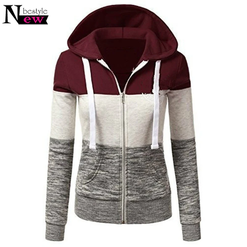 2019 Women Hoodies Sweatshirts Long Sleeve Hoody Ladies Zipper Pocket Patchwork Womens Sweatshirt Female Baseball Jacket Hoodies
2019 Women Hoodies Sweatshirts Long Sleeve Hoody Ladies Zipper Pocket Patchwork Womens Sweatshirt Female Baseball Jacket Hoodies