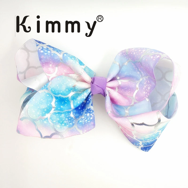 20pcs Free shipping Purple Aqua Glitter Under The Sea Boutique Hair Bow Little Mermaid accessory | Аксессуары для одежды