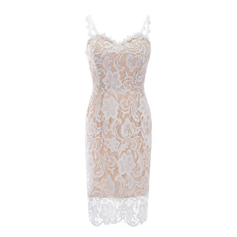 summer sexy sheath strap black and white lace dress with High-grade lining upmarket Intellectuality office lady gentlewoman
summer sexy sheath strap black and white lace dress with High-grade lining upmarket Intellectuality office lady gentlewoman