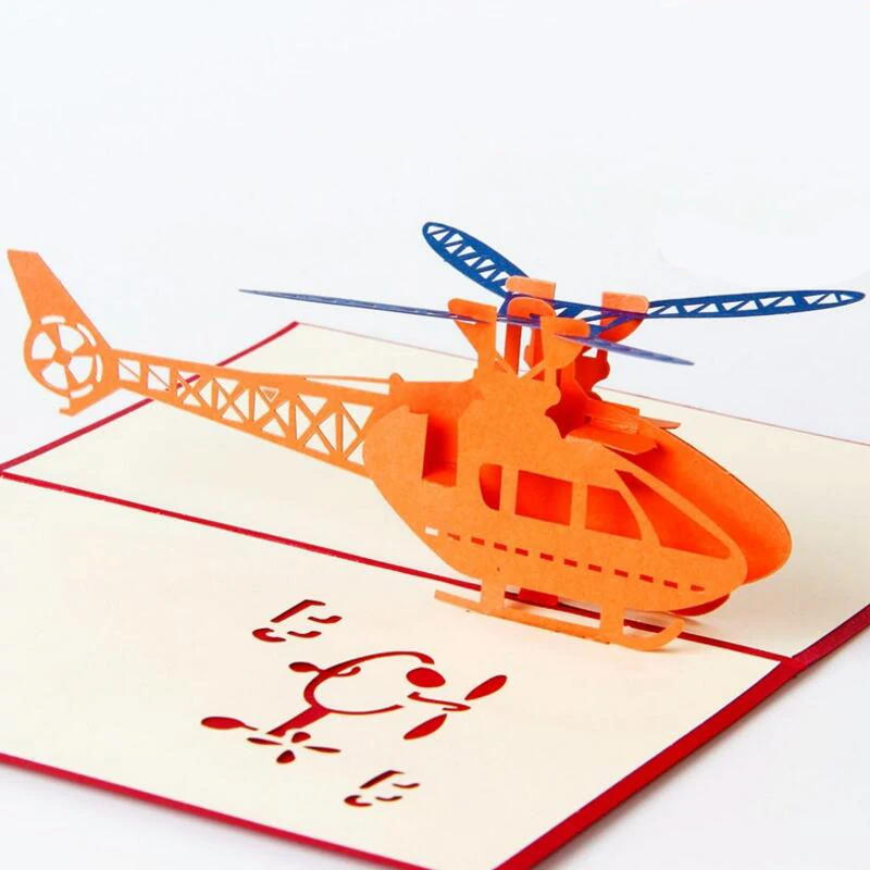 3D Laser Cut Helicopter Pop Up Anime Vintage Birthday Greeting Cards Gifts Blessing Postcards Crafts with Envelope 3pcs/lot
3D Laser Cut Helicopter Pop Up Anime Vintage Birthday Greeting Cards Gifts Blessing Postcards Crafts with Envelope 3pcs/lot