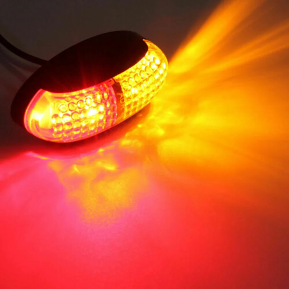 1pc Universal Car Waterproof LED Red Amber Light Side Marker Clearance Lamp For Trailer Truck Cars
1pc Universal Car Waterproof LED Red Amber Light Side Marker Clearance Lamp For Trailer Truck Cars