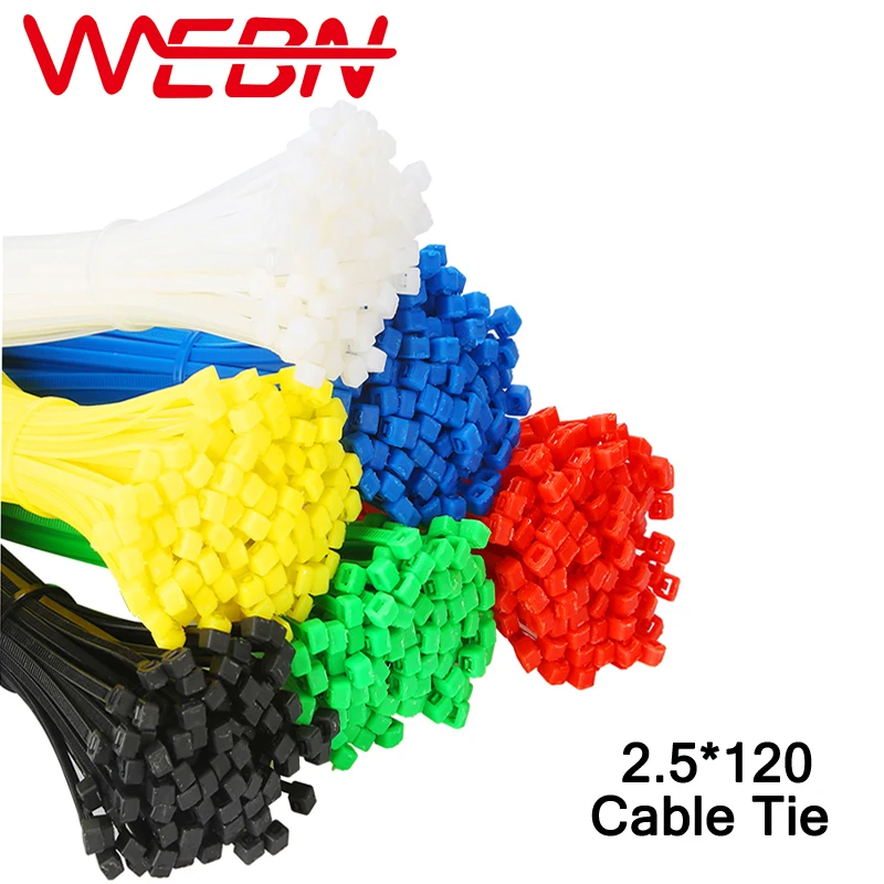 2.5*120 Nylon Cable Tie Self-Locking 94V-2 Length 120mm Width 2.5mm Standard 100pcs Six Color Widely USed for Wire and Hoses
2.5*120 Nylon Cable Tie Self-Locking 94V-2 Length 120mm Width 2.5mm Standard 100pcs Six Color Widely USed for Wire and Hoses