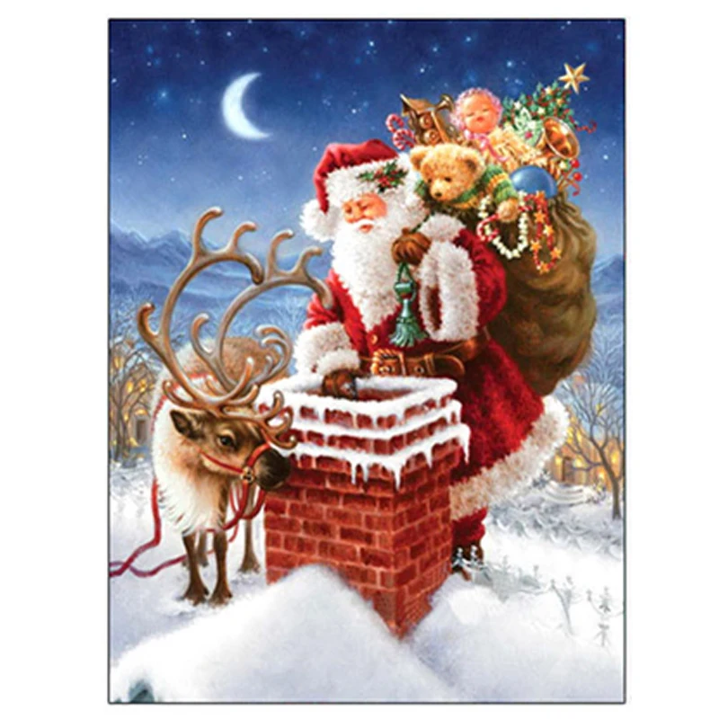 5D DIY Full Drill Round Diamond Painting Santa Claus and Reindeer Christmas Series Cross Stitch Decorative Painting Home Decor
5D DIY Full Drill Round Diamond Painting Santa Claus and Reindeer Christmas Series Cross Stitch Decorative Painting Home Decor