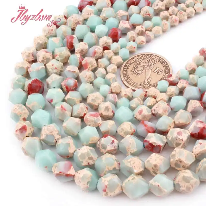 6 8 10mm Round Cube Faceted Green ShouShan Stone Spacer Loose Beads For DIY Necklace Bracelet Jewelry Making 15" Free Shipping |