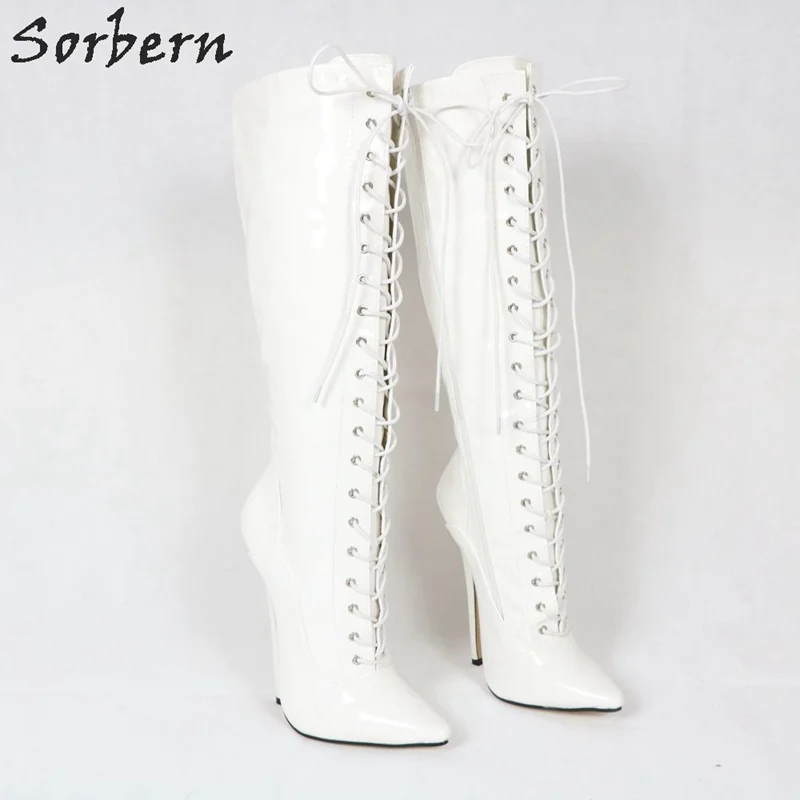 Sorbern Custom Wide Calf 18Cm High Heel Women Boots Knee High Pointed Toe Stilettos 2019 Spring Fall New Shoe Ladies White Boots
Sorbern Custom Wide Calf 18Cm High Heel Women Boots Knee High Pointed Toe Stilettos 2019 Spring Fall New Shoe Ladies White Boots