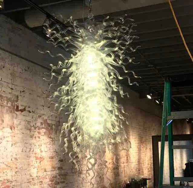 Large Clear Chandelier Hand Blown Glass Crystal Chandelier LED Bulbs Living Room Dining Room Art Decorative Lighting
Large Clear Chandelier Hand Blown Glass Crystal Chandelier LED Bulbs Living Room Dining Room Art Decorative Lighting
