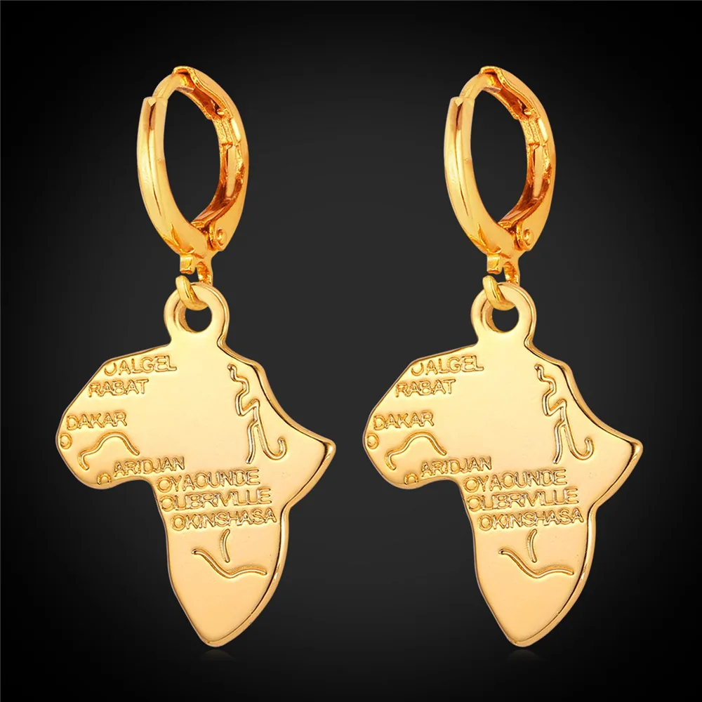 Africa Map Fashion Drop Earrings For Women Gold/Silver Color African Jewelry Vintage Retro Party Earrings E870
Africa Map Fashion Drop Earrings For Women Gold/Silver Color African Jewelry Vintage Retro Party Earrings E870
