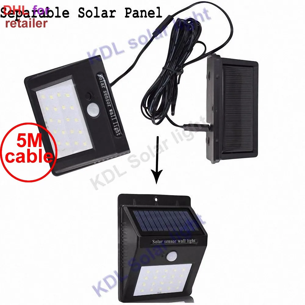 30 led 500lm Солнечный свет раздельный монтаж pIR motion 3 senser открытый дешевый IP Новый 20 5 м