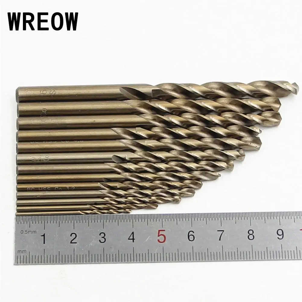 13pc 1.5-6.5mm HSS Twist Drill Bit Set Kit Fully Ground Straight Shank Steel For Wood Forged Iron Aluminum Drilling Hole
13pc 1.5-6.5mm HSS Twist Drill Bit Set Kit Fully Ground Straight Shank Steel For Wood Forged Iron Aluminum Drilling Hole