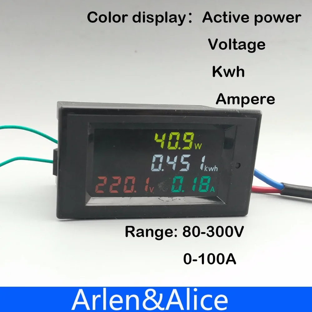 4IN1 HD color screen 180 degrees Flawless LED display panel meter with Voltmeter ammeter energy meter active power 80-300V 100A
4IN1 HD color screen 180 degrees Flawless LED display panel meter with Voltmeter ammeter energy meter active power 80-300V 100A