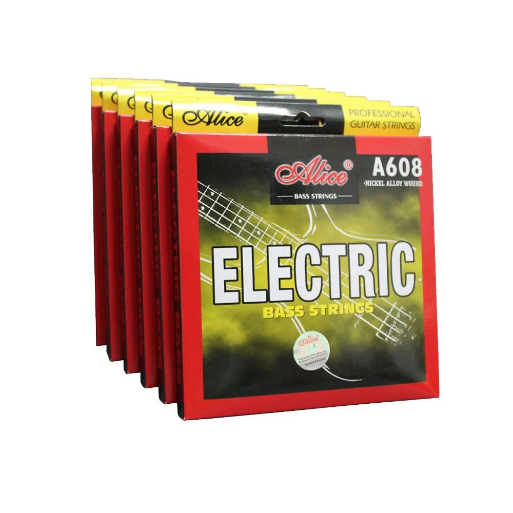 

6Sets Alice Electric Bass Strings Hexagonal Core Nickel Alloy Wound GDAEB 5 Strings Set A608(5)M