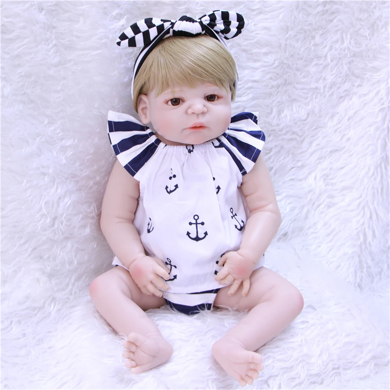 22" 55cm silicone reborn baby dolls dolls for children girls toys blond hair wig blue/brown eyes bebe alive reborn bonecas
22" 55cm silicone reborn baby dolls dolls for children girls toys blond hair wig blue/brown eyes bebe alive reborn bonecas
